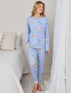 Crew Neck Printed Pyjama Set