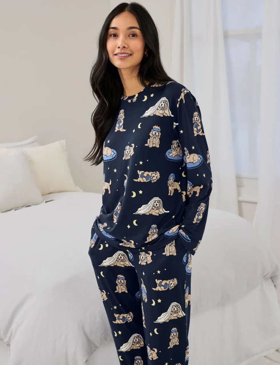 Crew Neck Printed Pyjama Set