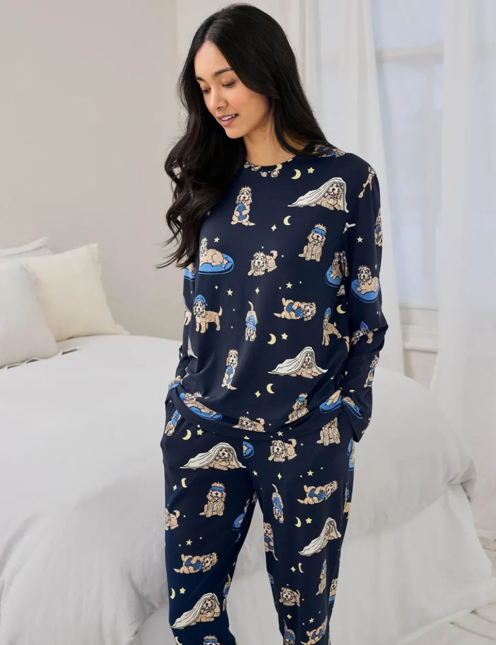 Crew Neck Printed Pyjama Set