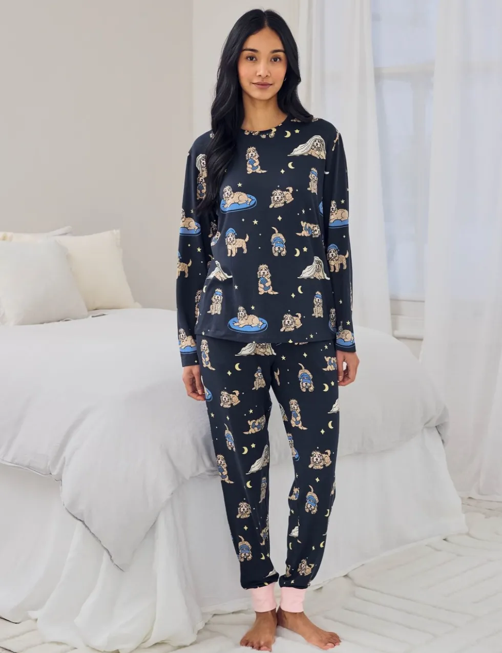 Crew Neck Printed Pyjama Set