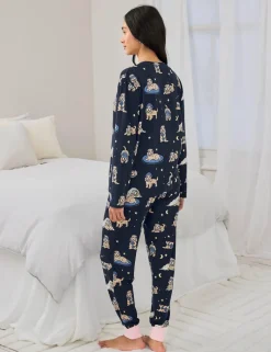 Crew Neck Printed Pyjama Set