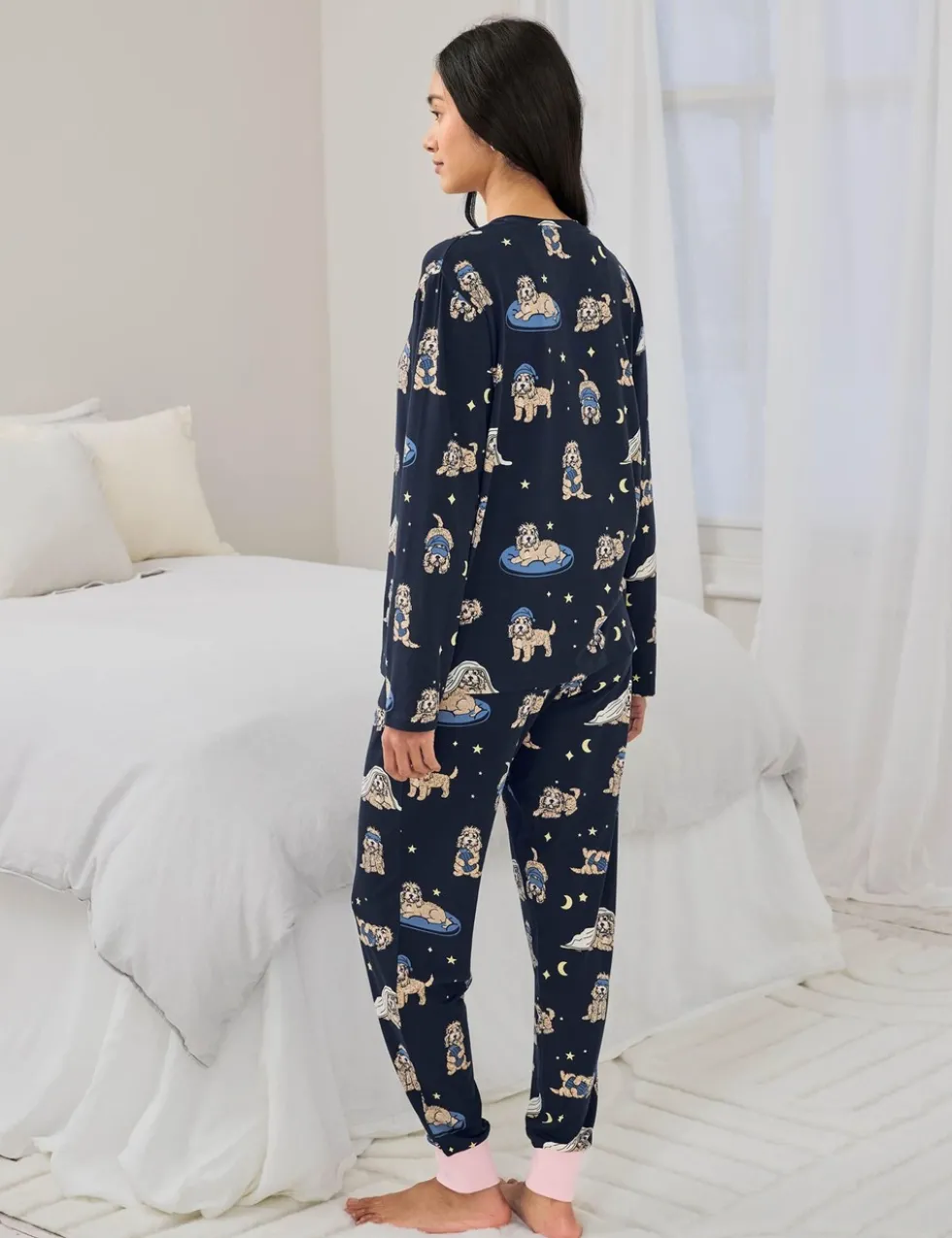 Crew Neck Printed Pyjama Set