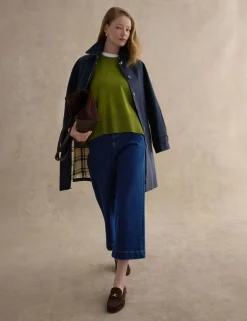 Crew Neck Split Hem Jumper