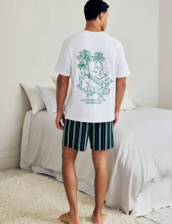 Crew Neck T-Shirt and Shorts Pyjama Set