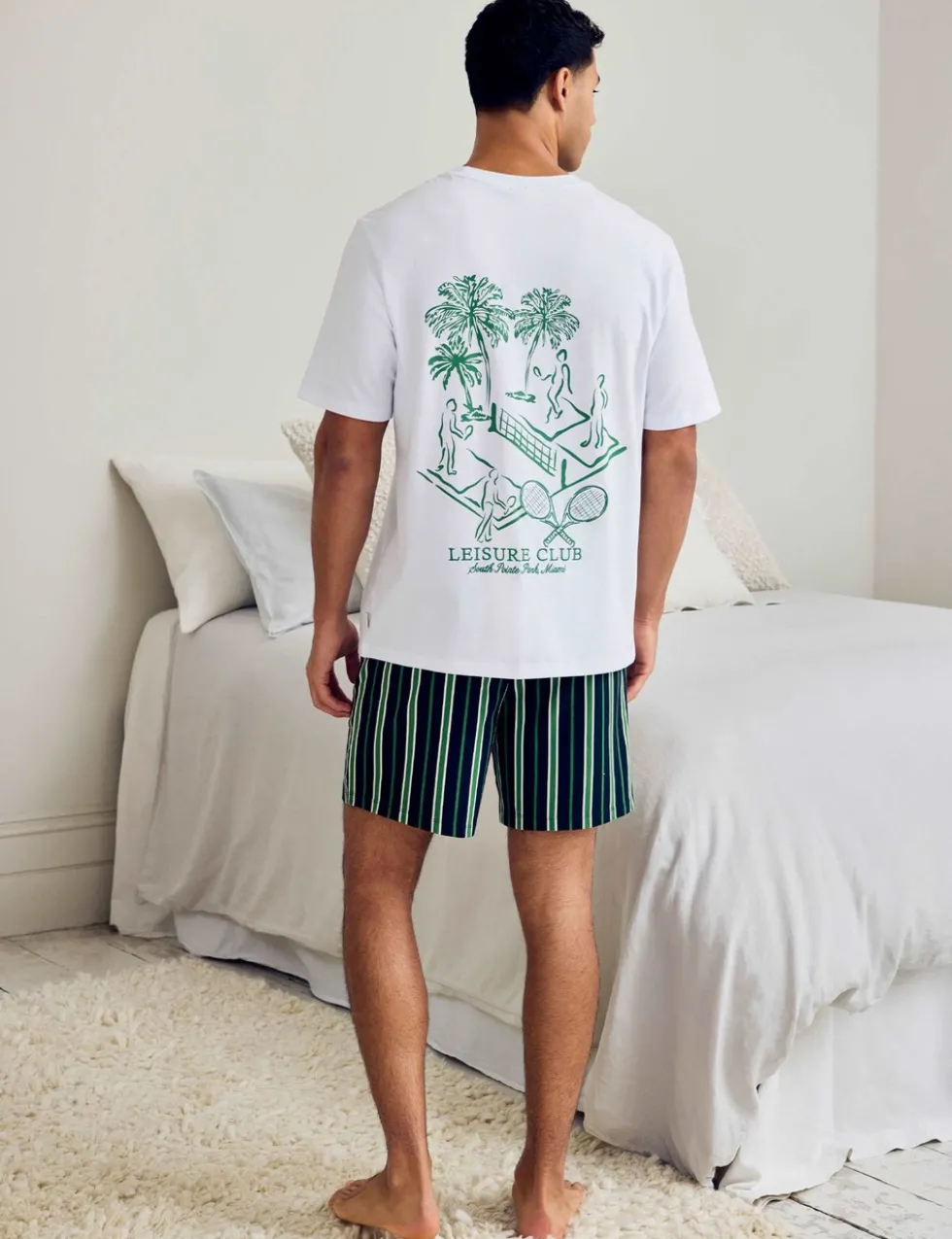 Crew Neck T-Shirt and Shorts Pyjama Set