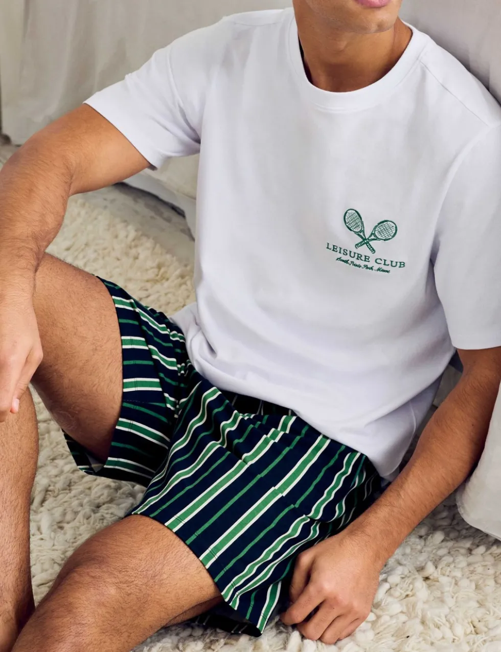 Crew Neck T-Shirt and Shorts Pyjama Set