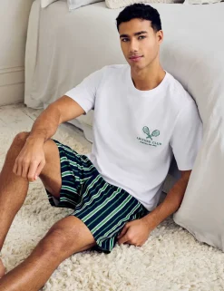 Crew Neck T-Shirt and Shorts Pyjama Set