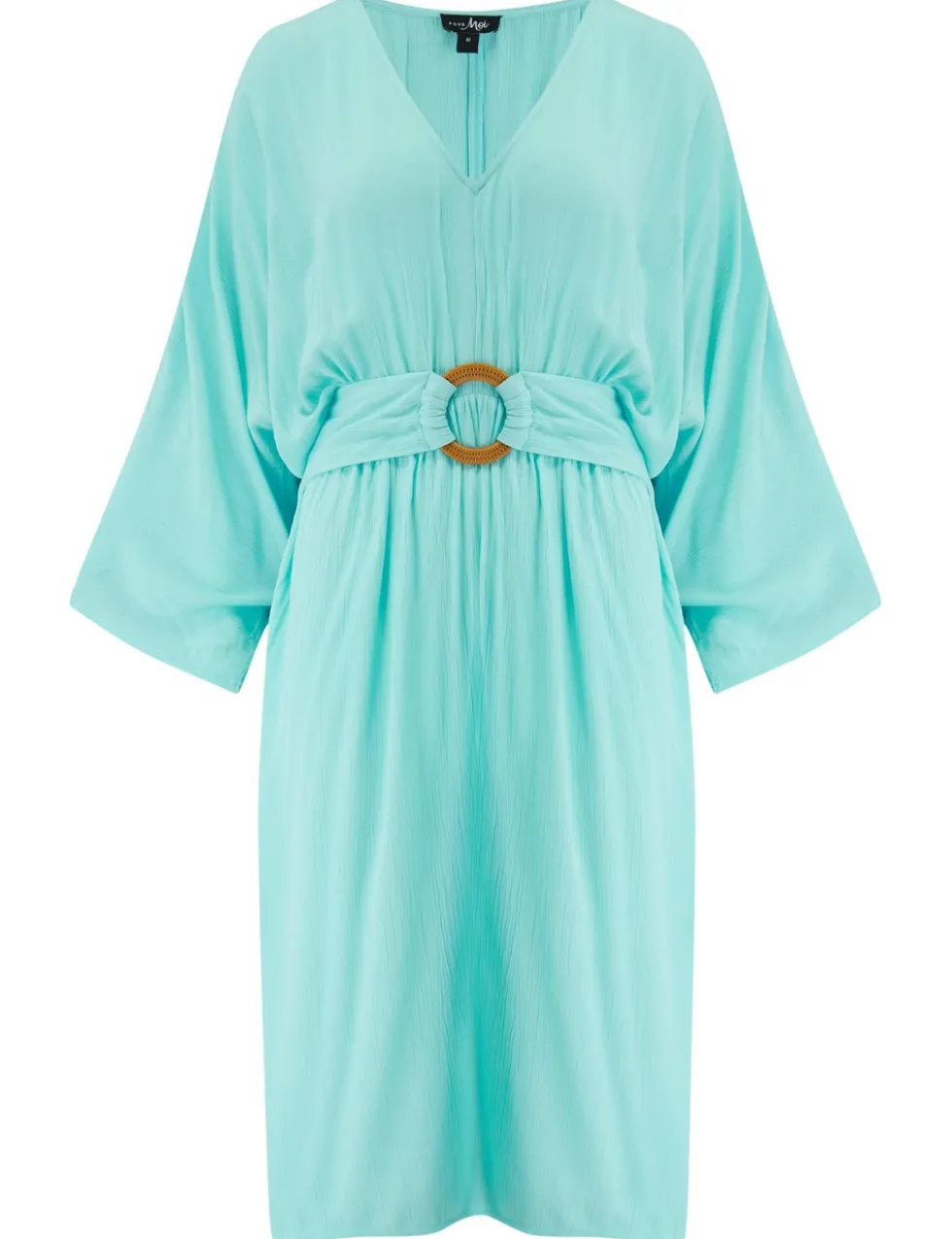 Crinkle O Ring Midi Beach Dress