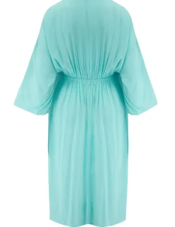 Crinkle O Ring Midi Beach Dress