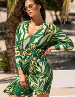 Crinkle O Ring Short Beach Kaftan