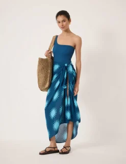 Crinkle One Shoulder Swimsuit