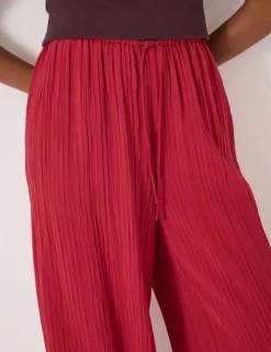 Crinkle Textured Balloon Trousers