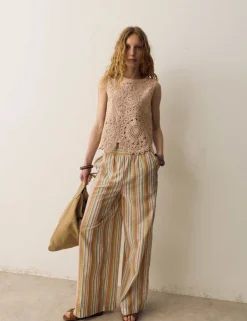 Crochet Look Knitted Vest