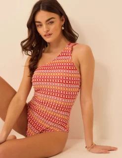 Crochet One Shoulder Swimsuit