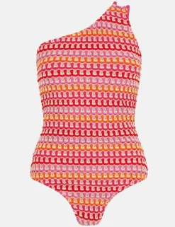 Crochet One Shoulder Swimsuit