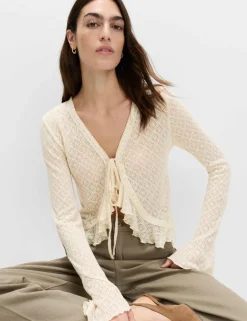 Crochet Tie Fastening Cardigan