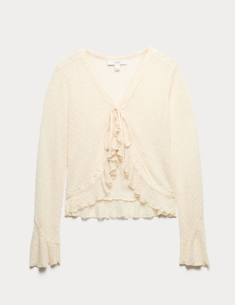 Crochet Tie Fastening Cardigan
