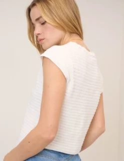 Crochet Trim Cotton Rich Fitted Cardigan