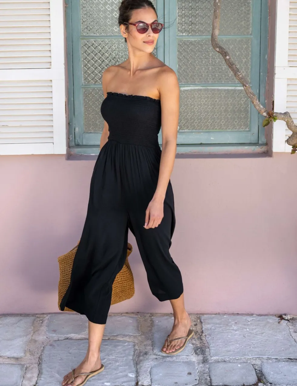 Cropped Wide Leg Jumpsuit