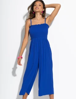 Cropped Wide Leg Jumpsuit