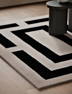 Cut Rectangular Wool Rug