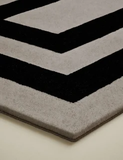 Cut Rectangular Wool Rug