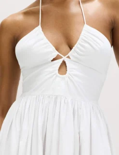 Cutout Embroidered Midaxi Beach Dress