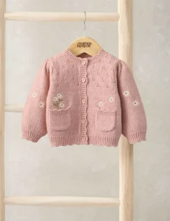 Daisy Embroidered Cardigan (7lbs-12 Mths)