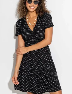 Danielle Elasticated Chanel Tiered Short Dress