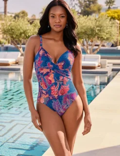 Decoupage Captivate Underwired Extra Firm Tummy Control Scoop Back Swimsuit