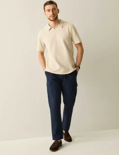 Delray Cotton Rich Waffle Polo Shirt