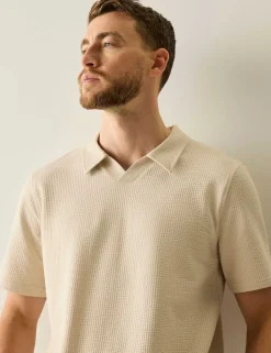 Delray Cotton Rich Waffle Polo Shirt