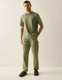 Delray Cotton Rich Waffle Polo Shirt