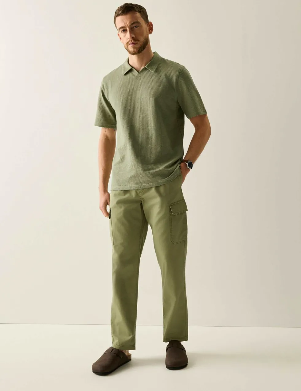 Delray Cotton Rich Waffle Polo Shirt