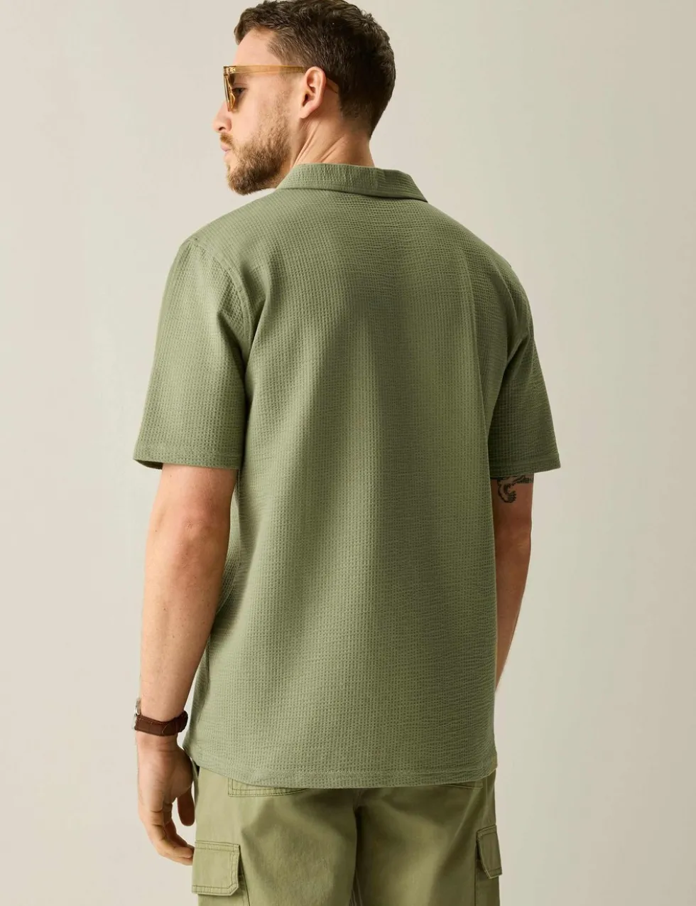Delray Cotton Rich Waffle Polo Shirt