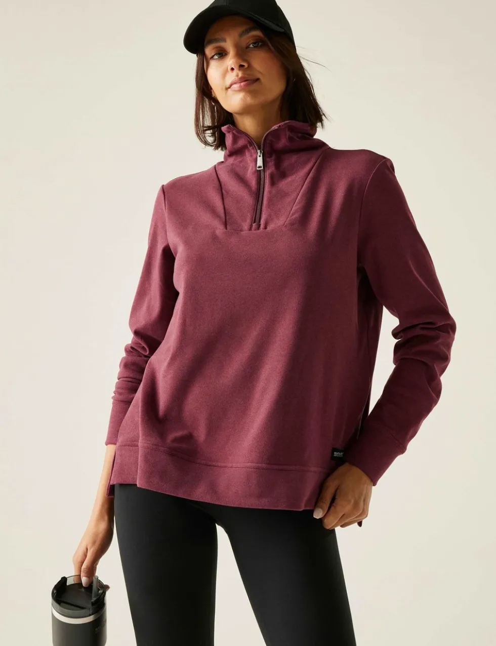 Demmi Funnel Neck Half Zip Sweatshirt