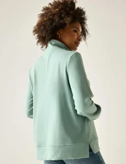 Demmi Funnel Neck Half Zip Sweatshirt