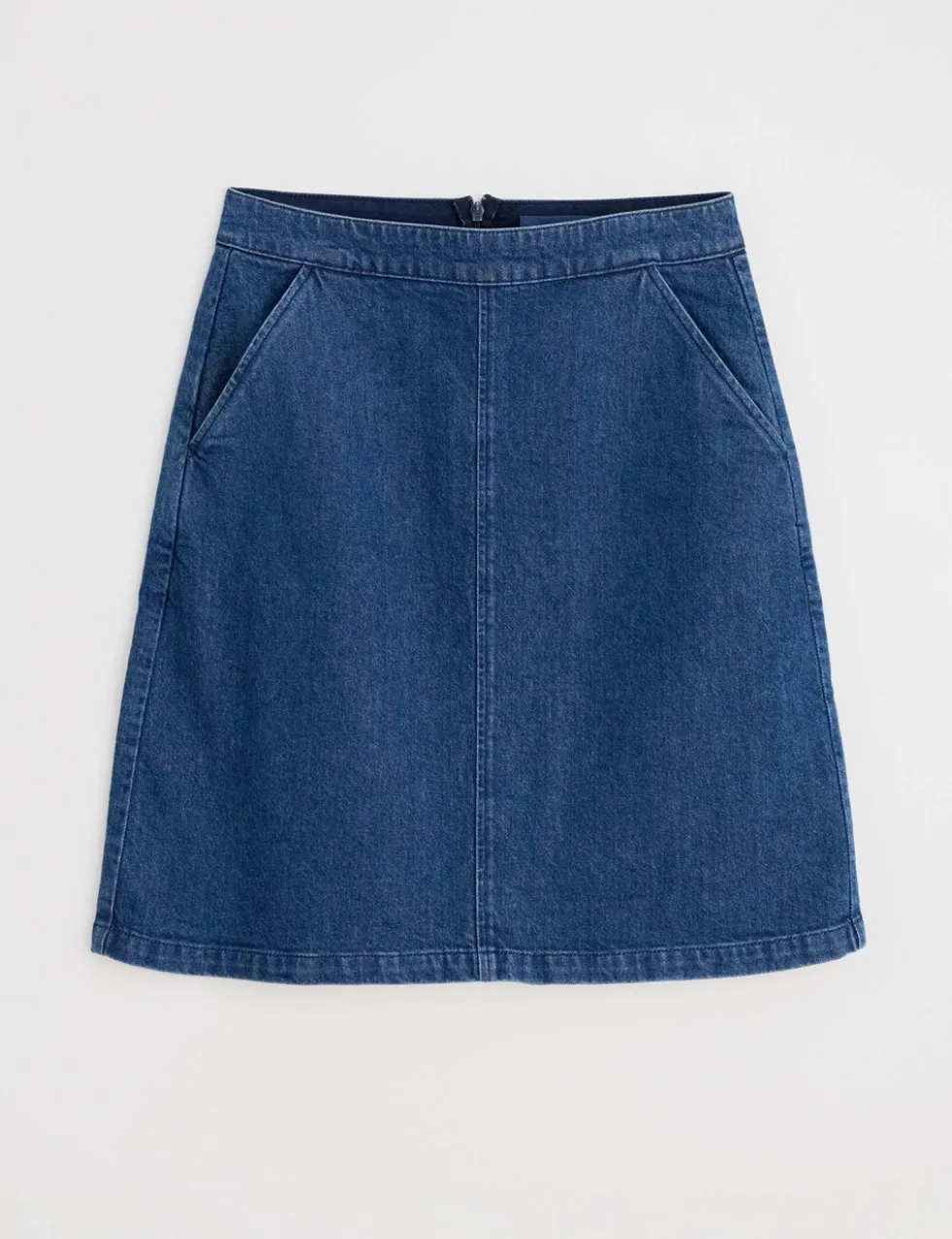 Denim A-Line Mini Skirt
