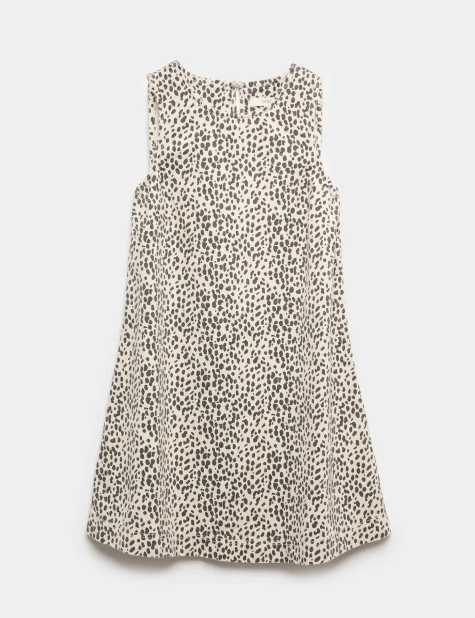 Denim Animal Print Mini Swing Dress