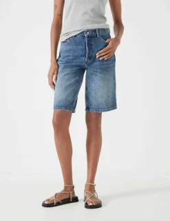 Denim Boyfriend Long Shorts