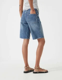 Denim Boyfriend Long Shorts