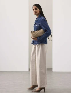 Denim Cinched Waist Jacket