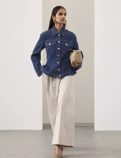 Denim Cinched Waist Jacket