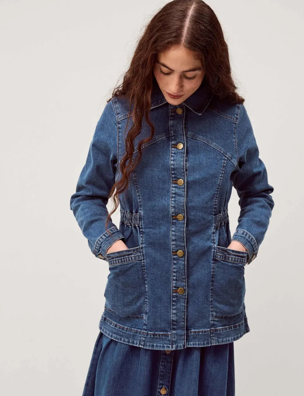 Denim Collared Jacket