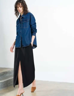 Denim Collared Pocket Detail Shirt