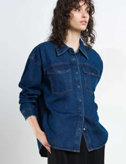 Denim Collared Pocket Detail Shirt