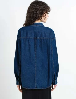 Denim Collared Pocket Detail Shirt