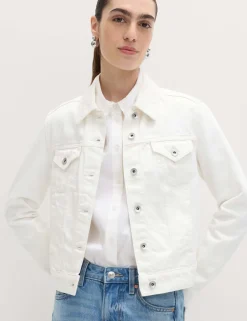 Denim Collared Short Trucker Jacket