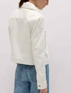 Denim Collared Short Trucker Jacket