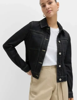 Denim Collared Short Trucker Jacket